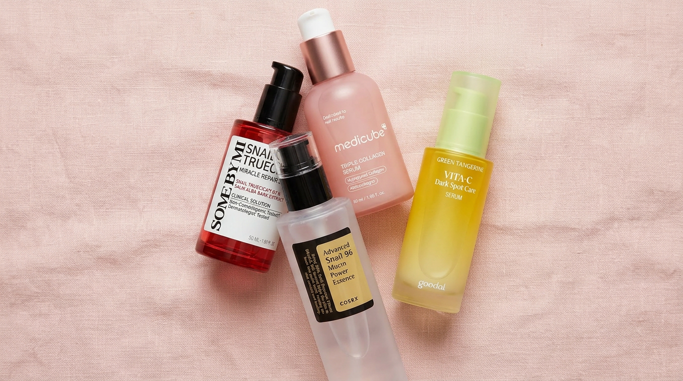 Best Korean Serums 2026: Niacinamide, Snail, Peptide and Vitamin C Picks